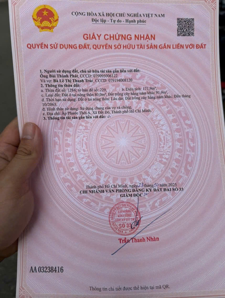 Chính Chủ Cần Ra Nhanh Lô Đất Brvt Giá Tốt Cho Khách Thiện Chí ❤✔Cách Biển Lộc An 7Km