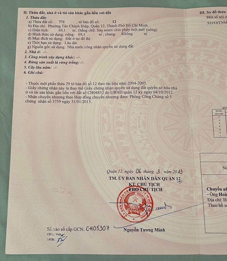 BÁN LÔ ĐẤT ĐẸP (5x15) HXH THÔNG HUỲNH THỊ HAI – QUẬN 12 GIÁ RẺ