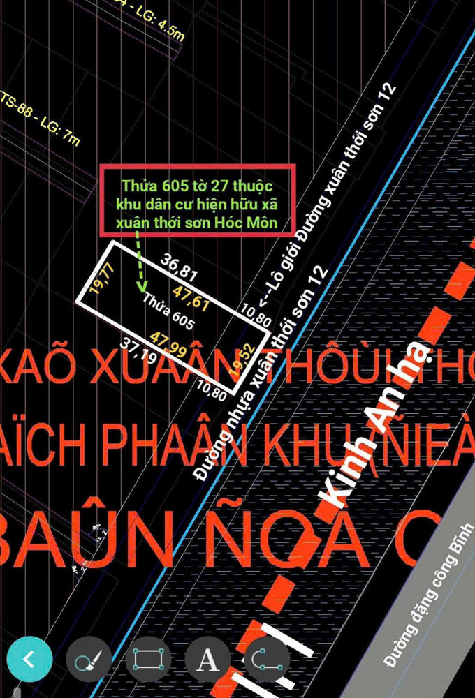 SIÊU PHẨM MẶT TIỀN XUÂN THỚI SƠN 12 – NGANG 20M – SÁT VINHOMES HÓC MÔN