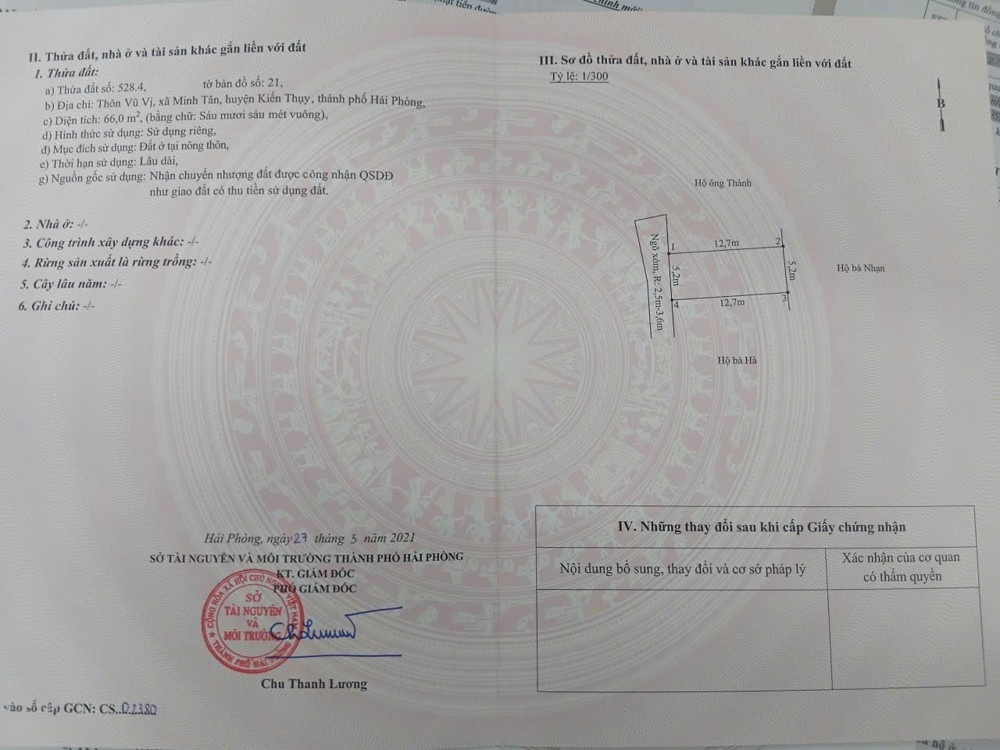 ĐẤT VŨ VỊ – MINH TÂN – 66M2 GIÁ 7XX TRIỆU – SÁT CHỢ, Ô TÔ TẬN ĐẤT – THANH KHOẢN TỐT  ZALO 0567 222