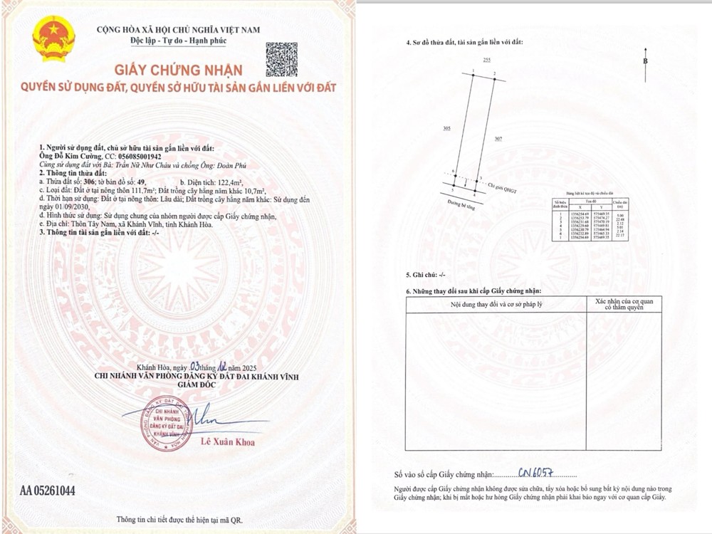 🔥 MỞ BÁN 6 LÔ ĐẤT FULL THỔ – SÔNG CẦU, KHÁNH VĨNH 🔥