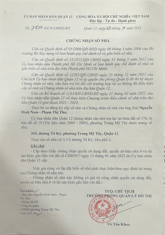 MẶT TIỀN TÔ KÝ – TRUNG MỸ TÂY, Q12 – NHÀ CAO TẦNG HIẾM