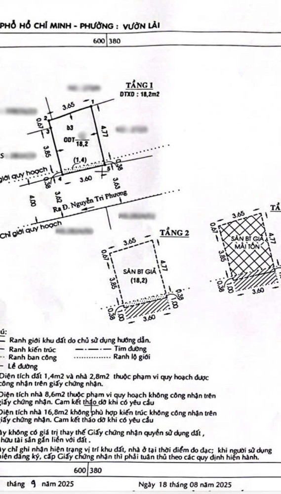 Nhà Hẻm 282 Nguyễn Tri Phương - P. Vườn Lài, Giá : 4,8 Tỉ (Tl)