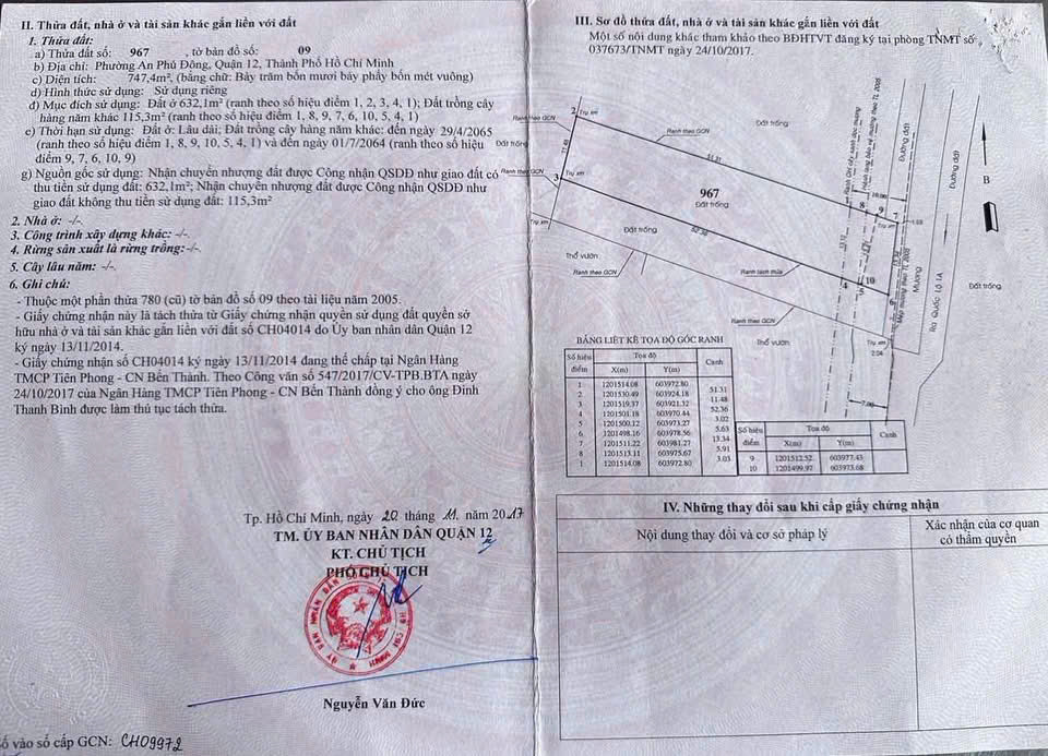 Bán Đất An Phú Đông 26 – Thổ Cư 632M² Giá Tốt Đầu Tư