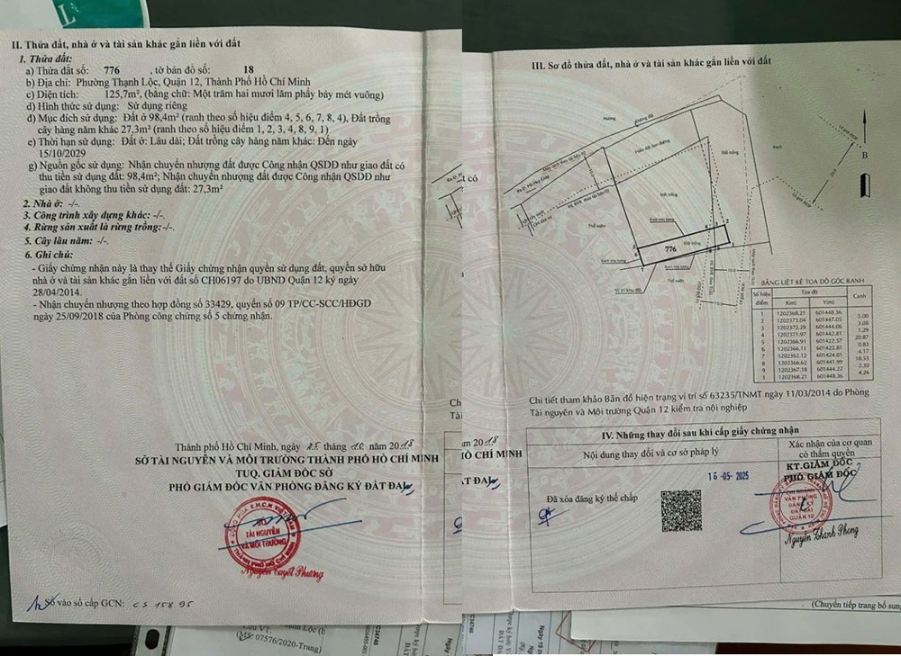 ĐẤT ĐẸP – GIÁ TỐT  – CHÍNH CHỦ CẦN BÁN Nhanh Lô Đất vị trí đẹp tại quận 12, TPHCM