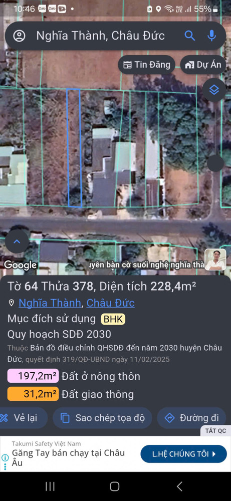 Bán Đất Thổ Cư Mặt Tiền Kinh Doanh***đường 31, Xã Nghĩa Thành Huyện Châu Đức Cũ (Tp Hcm)