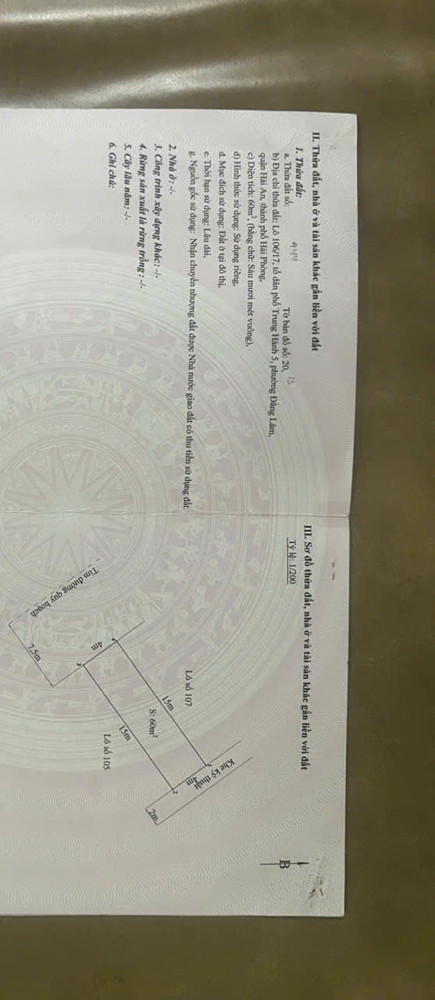 Cần Bán 2 Lô Đất Liền Kề Mặt Đường Bến Láng – Gần Tdc Lô 17 Lê Hồng Phong , Hải Phòng– Bìa Hồng