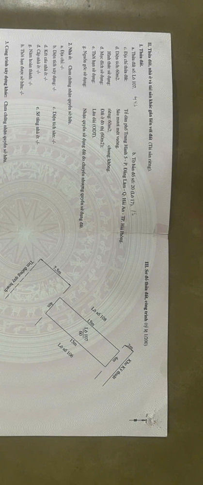 Cần Bán 2 Lô Đất Liền Kề Mặt Đường Bến Láng – Gần Tdc Lô 17 Lê Hồng Phong , Hải Phòng– Bìa Hồng