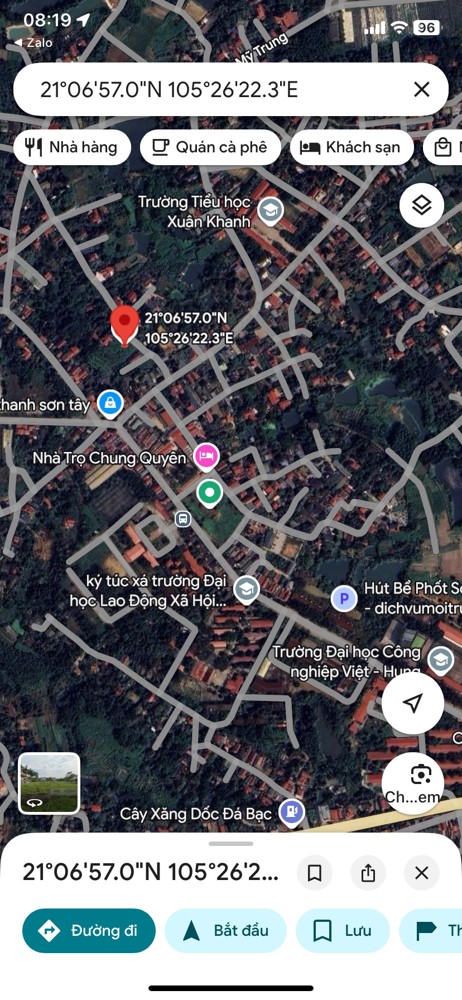 Bán 2 Lô Đất Thổ Cư Xuân Khanh, Sát Cổng Trường Đại Học, Cách Vành Đai 5 Chỉ Vài Trăm Mét