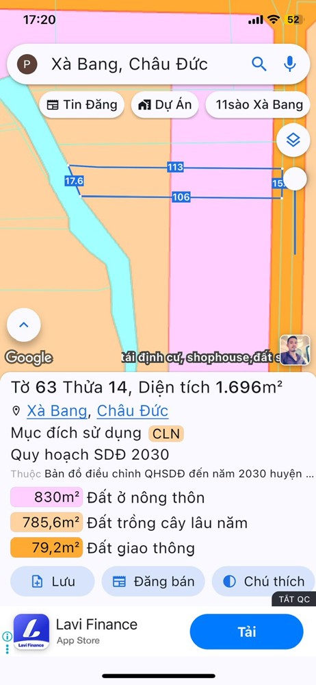 Đất Chính Chủ - Giá Tốt Địa Chỉ Xã Xà Bang, Huyện Châu Đức, Tỉnh Bà Rịa Vũng Tàu