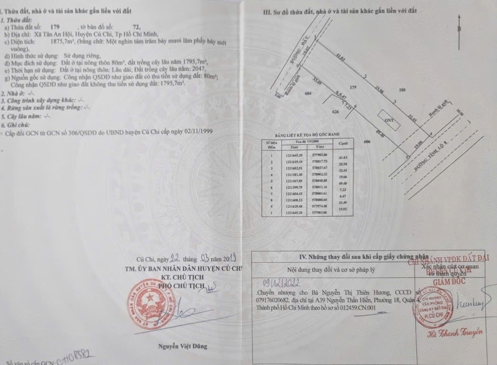 Bán 1.876M2 Đất Đẹp Tân An Hội – Ngang 19M – Có Thổ Cư – Chỉ 14,5 Tỷ