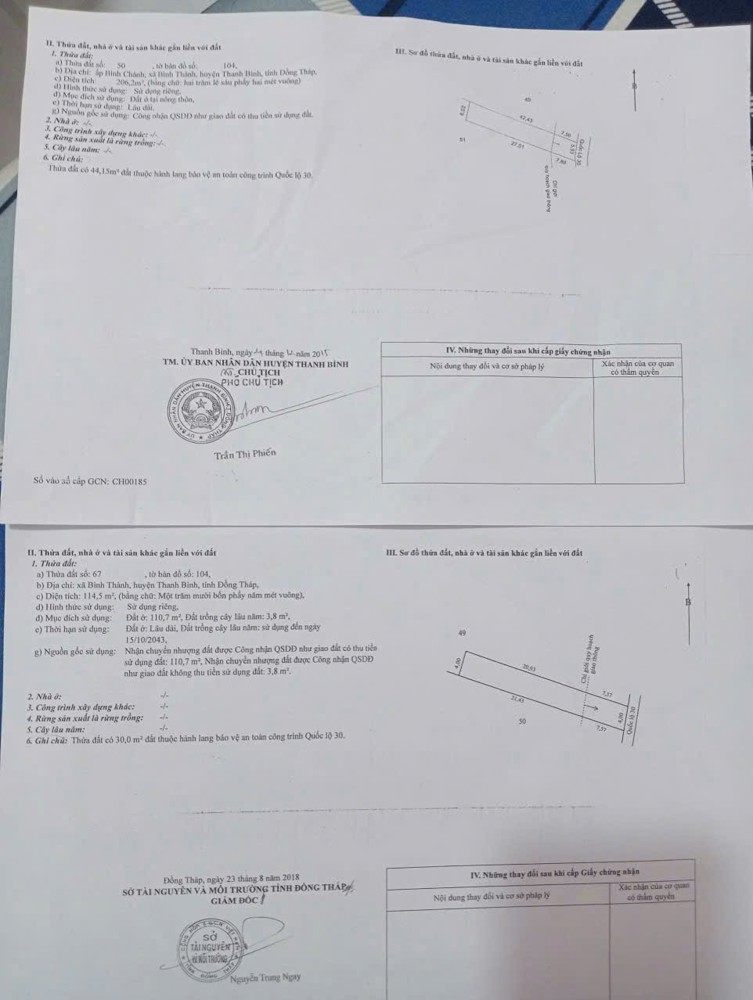 Đất Đẹp - Mặt Tiền - Bán Gấp Lô Đất Tiềm Năng Tại Xã Bình Thành, Thanh Bình, Đồng Tháp