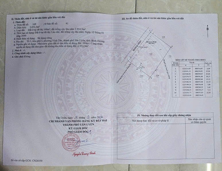 Đất Đẹp – Giá Tốt – Chính Chủ Cần Bán Gấp Tại Xã Vĩnh Tân, Thị Xã Tân Uyên, Bình Dương