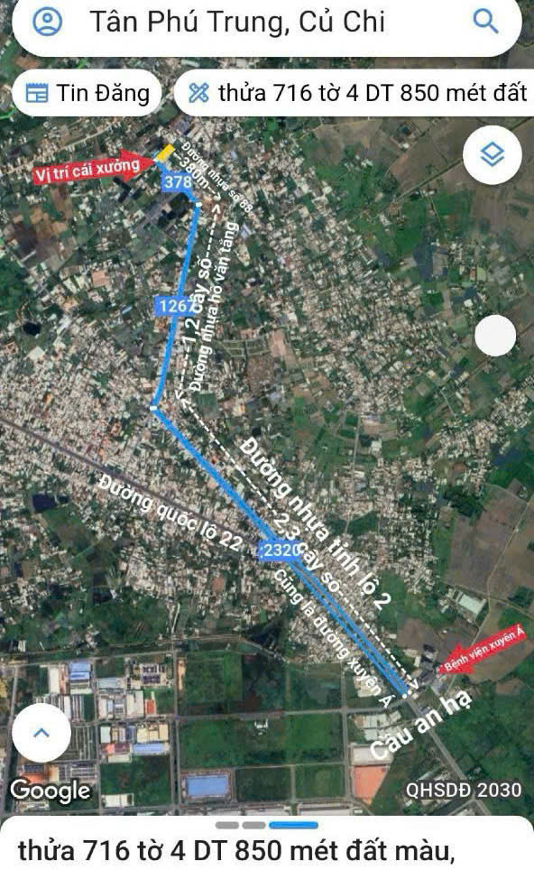 Kho Mt Đường 88 – 850M² – Gần Bv Xuyên Á, Tân Phú Trung – Giá Chỉ 8 Tỷ