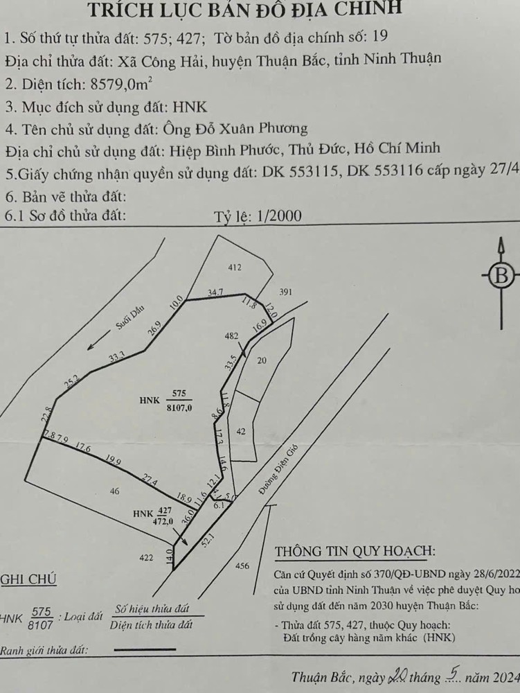 Đất Đẹp – Giá Đầu Tư - Cần Bán Lô Đất Vừơn Tại Ql1a - Nam Vịnh Cam Ranh – Khánh Hoà
