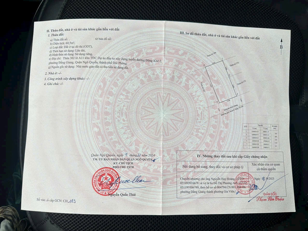 Bán Đất Tđc Cây Đa – Hải Phòng – Lô A11 Đẹp – Giá 118 Triệu/m²