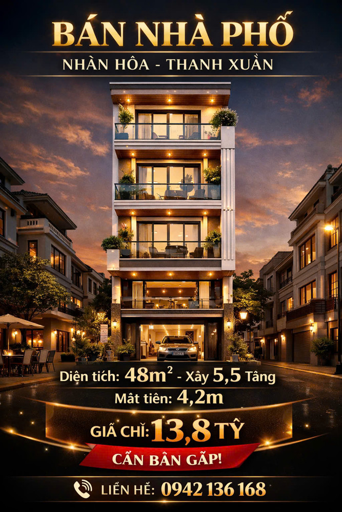 Bán Nhà Phố Nhân Hòa Thanh Xuân Giá 13,8 Tỷ