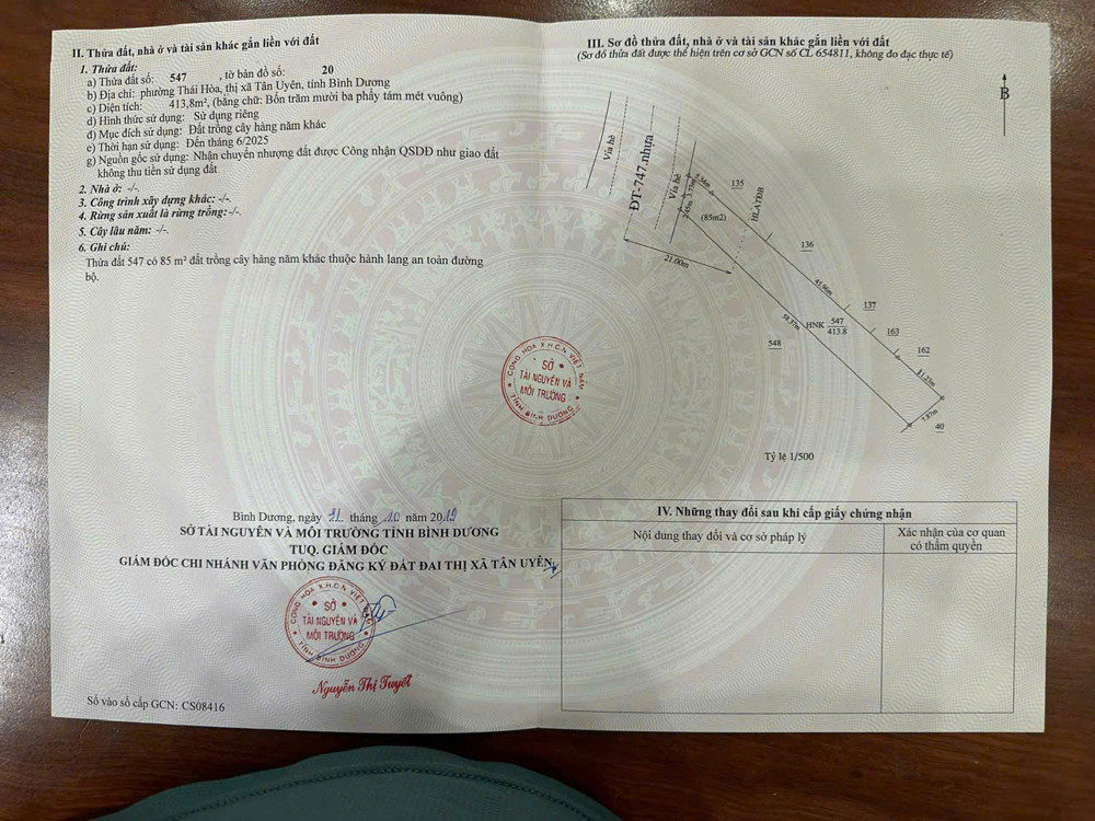 Siêu Phẩm Đất Mặt Tiền Dt747 – Đường Tỉnh 747 – Thái Hòa, Tân Uyên, Bình Dương