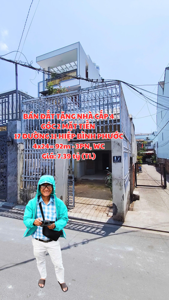 Bán Nhà Góc 2 Mặt Tiền Đường Số 11 – Hiệp Bình Phước – Tp Thủ Đức