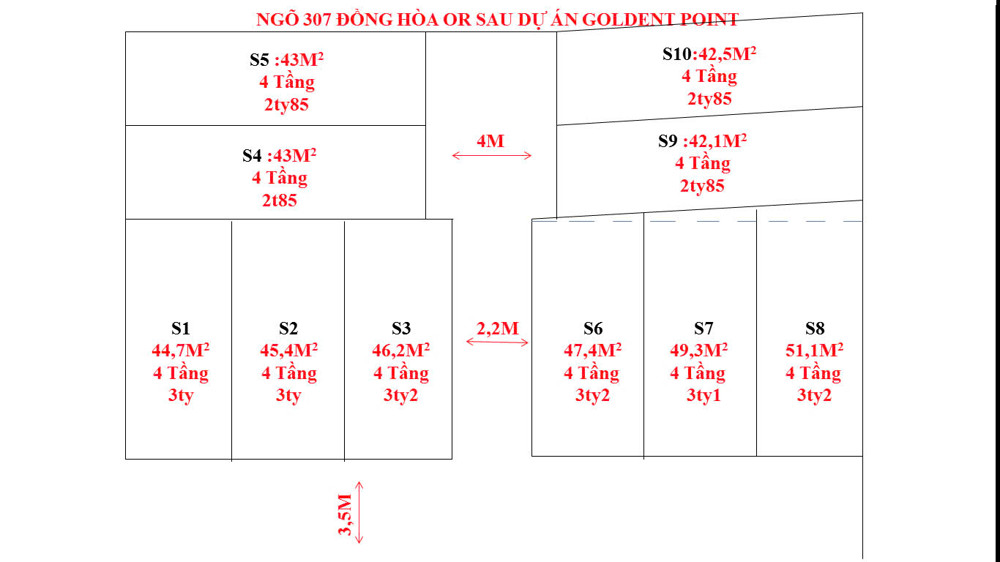 Bán Nhà 4 Tầng Mới Xây Tại Đồng Hòa – Gần Dự Án Golden Point, Oto Đỗ Tận Cửa