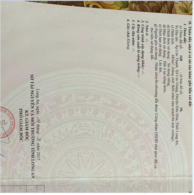 Bán Đất Chính Chủ – Sổ Hồng Riêng – Đức Hòa, Long An