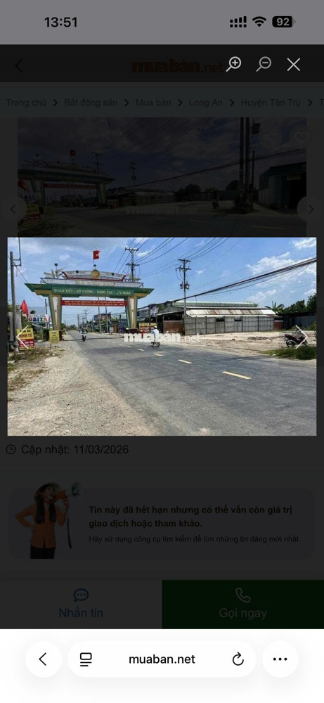 Bán Đất Mặt Tiền Đường Dt833 Giá 10,5Tỷ(còn Thương Lượng), 1862,92M2(962.9m2 Đất Thổ Cư)