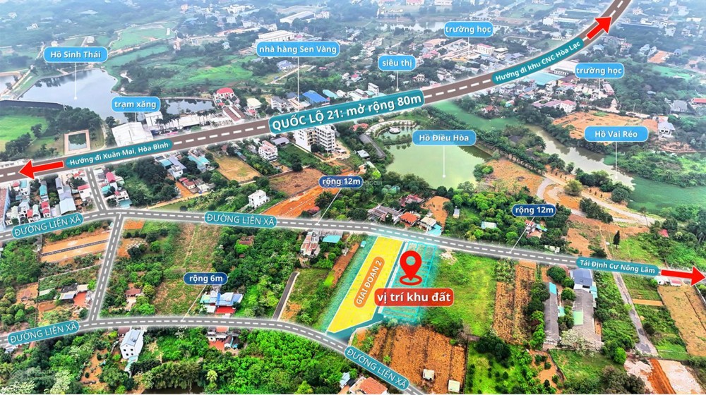 Siêu Phẩm Đất Nền Hòa Lạc Giá Trị Thực, Sổ Đỏ Chính Chủ