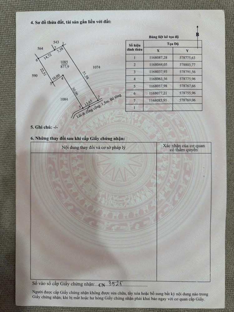 Chủ Bán Thửa Đất Lúa 877M9m2 (Khu Vực Cho Lên Thổ