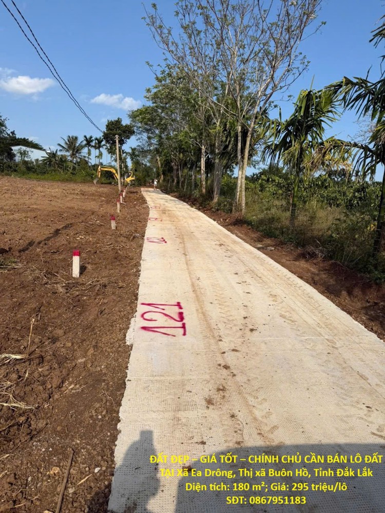 Đất Đẹp – Giá Tốt – Chính Chủ Cần Bán Lô Đất Tại Xã Ea Drông, Thị Xã Buôn Hồ, Tỉnh Đắk Lắk