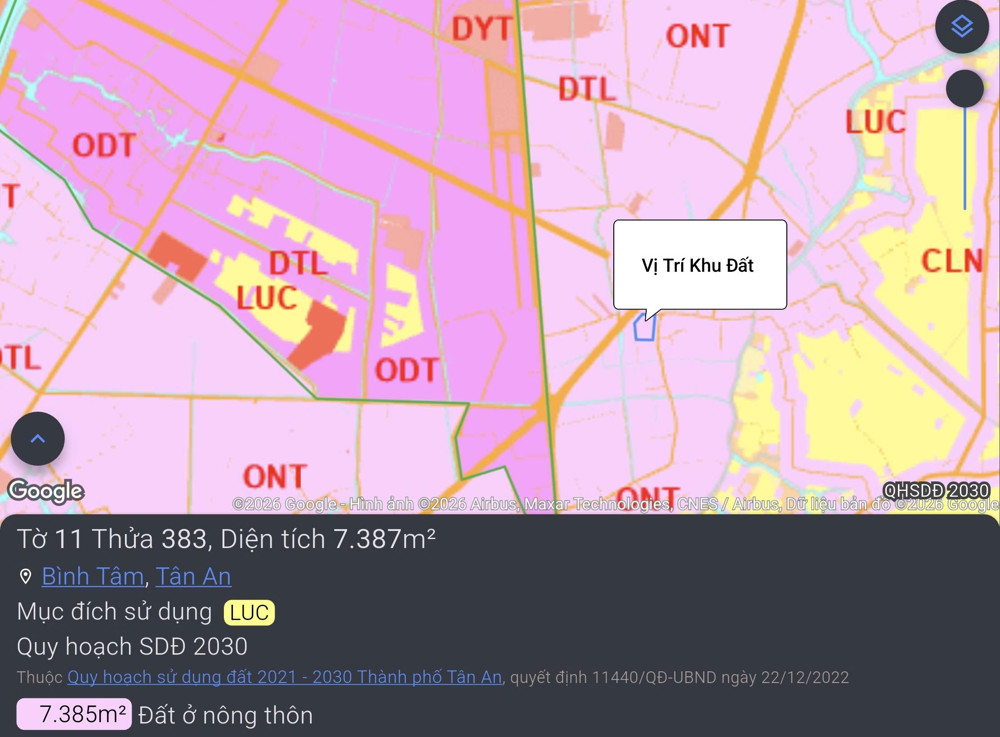 Bán Gấp Lô Đất Lúa Chuyển Thổ Đường Vành Đai Tân An Giá 22 Tỷ