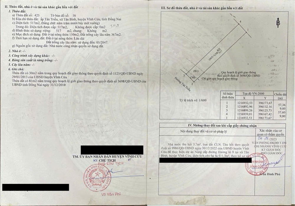 Đầu Tư Sinh Lời - Chính Chủ Bán Nhà Mặt Tiền Đường Hương Lộ 9, Xã Tân Bình, Vĩnh Cửu, Đồng Nai