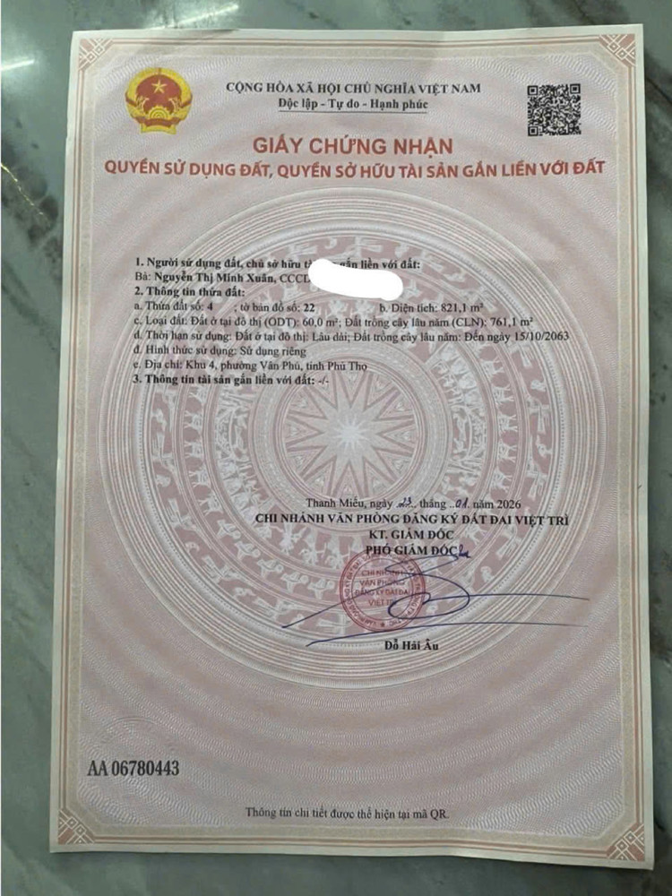 Chính Chủ Cần Tiền Bán Rẻ Lô Đất Cực Đẹp Tại Vân Phú, Việt Trì