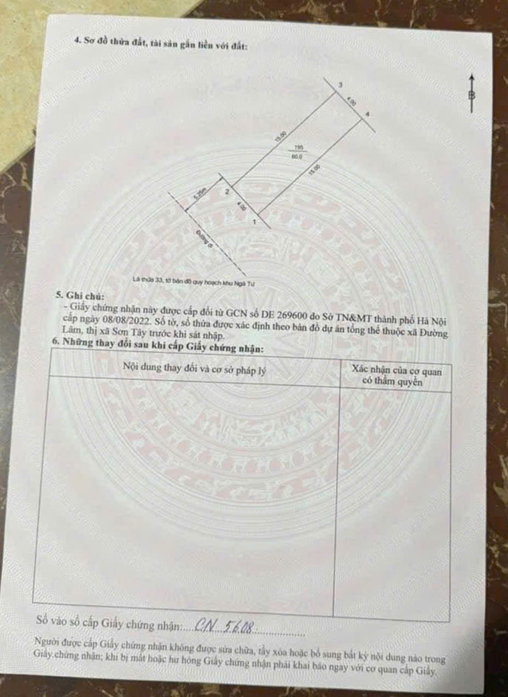 #Hot – Lô 60M Đất Ngay Ngã 4 Cam Lâm – Đường Lâm - Sơn Tây