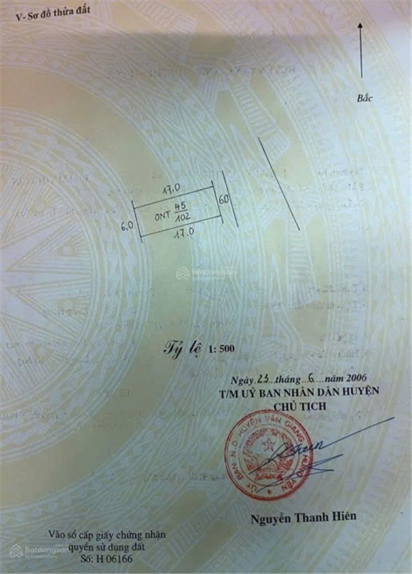 F0 - Lô Đất Chính Chủ - 102M2 Thôn Sở Đông, Xã Long Hưng, Huyện Văn Giang, Hưng Yên