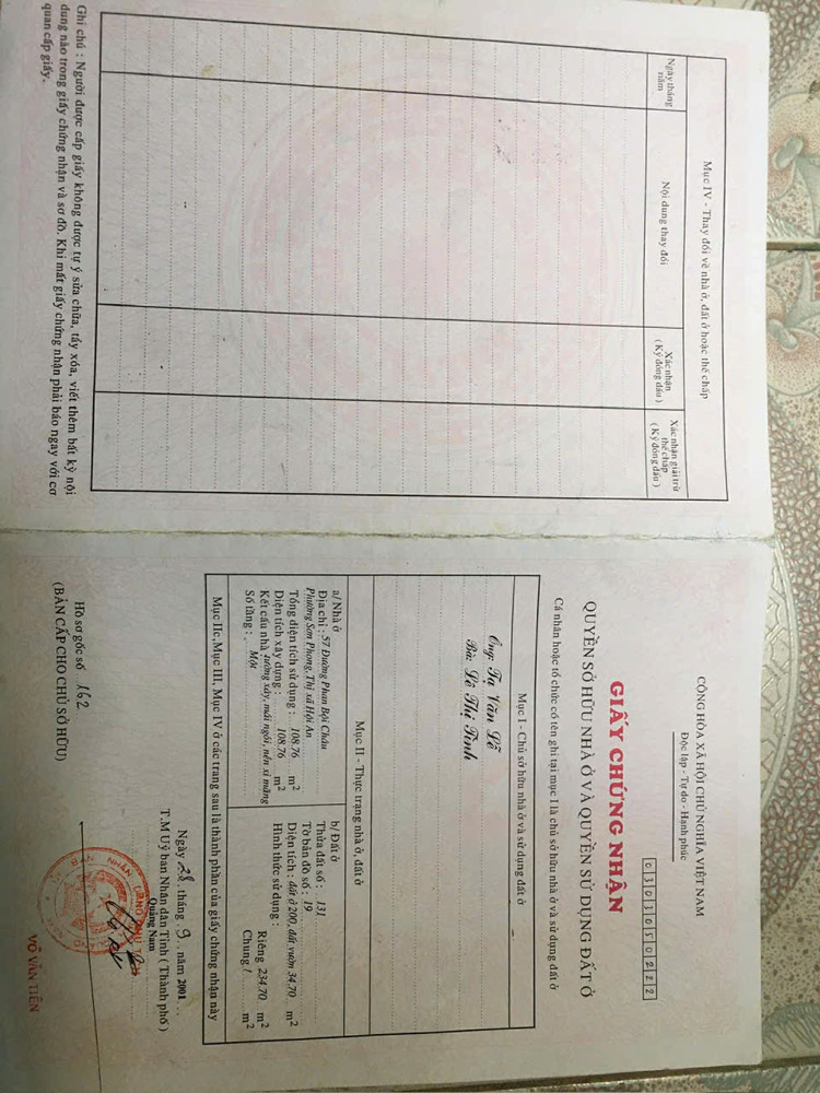 Nhà Đẹp – Giá Tốt –Cần Bán Nhà 2 Mặt Tiền Huyền Trân Công Chúa, P.sơn Phong, Tp. Hội An, Quảng Nam