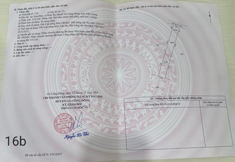 320 Triệu Có Ngay Đất Vàng Tại Bình Ân Gò Công Đông