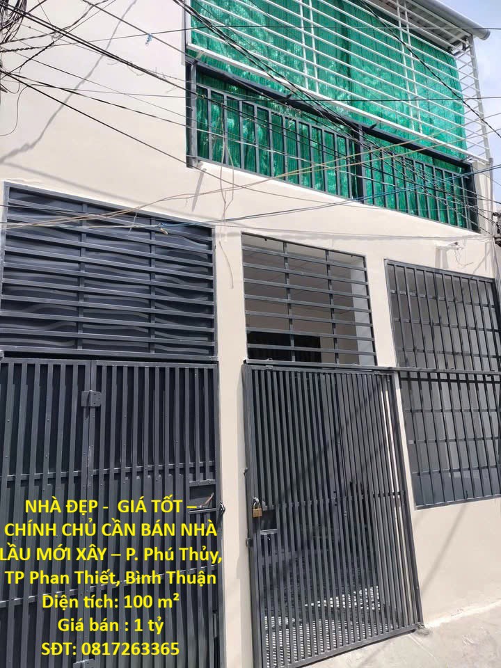 Nhà Đẹp - Giá Tốt – Chính Chủ Cần Bán Nhà Lầu Mới Xây – P. Phú Thủy, Tp Phan Thiết, Bình Thuận