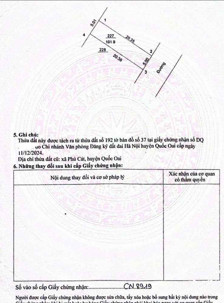 Chủ Nhà Cần Tiền Cho Con Du Học Gấp - Xả Lô Đất 101M2 Tại Quốc Oai - Giá Cắt Lỗ 300 Tr