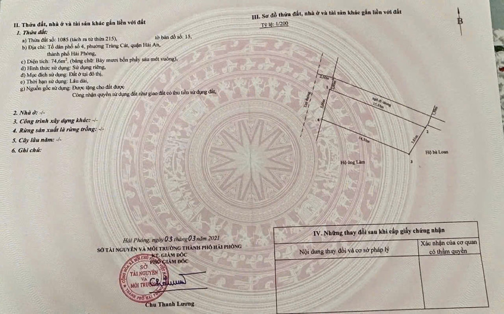 Bán Đất 2 Mặt Tiền Tràng Cát – Hải An – Đường 6M Ô Tô Tránh – Giá 2,61 Tỷ