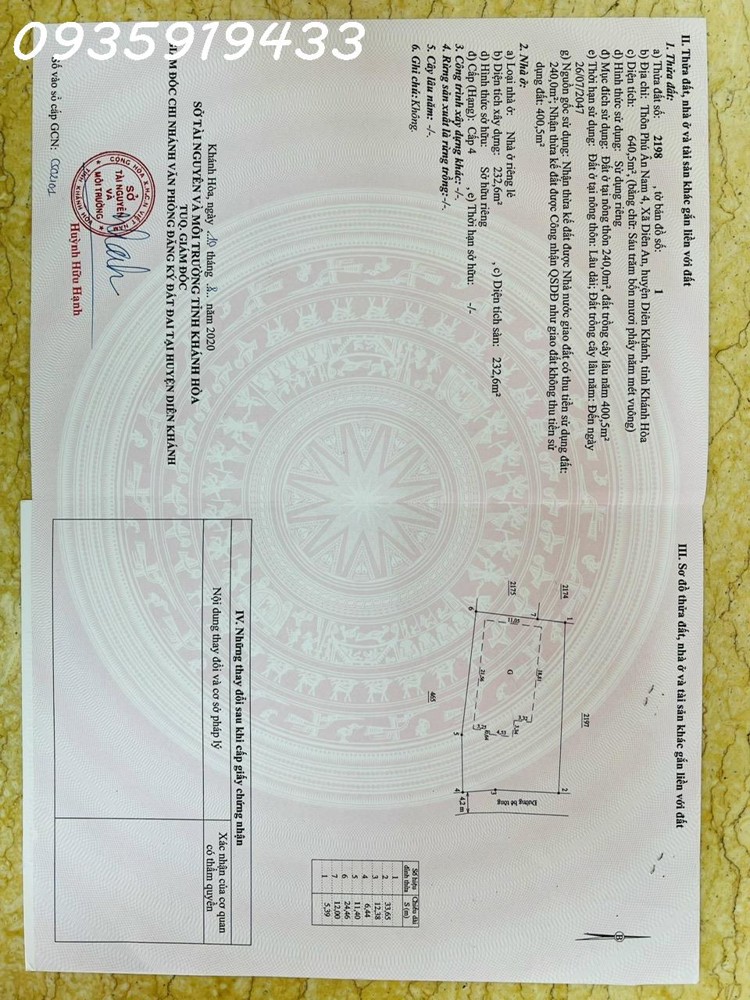 Sở Hữu Cơ Ngơi Sân Vườn 640M2 Tại Diên An - Giá Đã Giảm Sâu Chỉ Còn 9 Tỷ!
