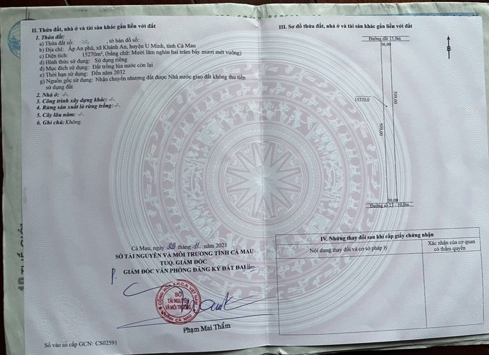 Bán 15000M2 Đất Nông Nghiệp Có Sẵn Nhà Phù Hợp Nghỉ Dưỡng Xã Khánh An, U Minh, Cà Mau