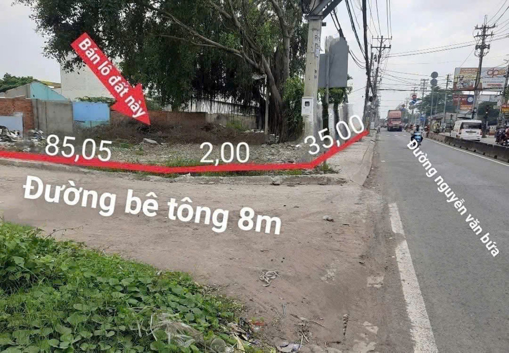 Siêu Vị Trí – (33X77) Mt Nguyễn Văn Bứa – Dt 2.500M² – Giá Chỉ 11,5Tr/m²