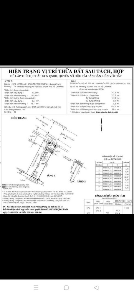 2 Lô Mặt Tiền Đường Quang Trung – Ngang Gần 10M – Xây Cao Ốc/ks Cực Đẹp