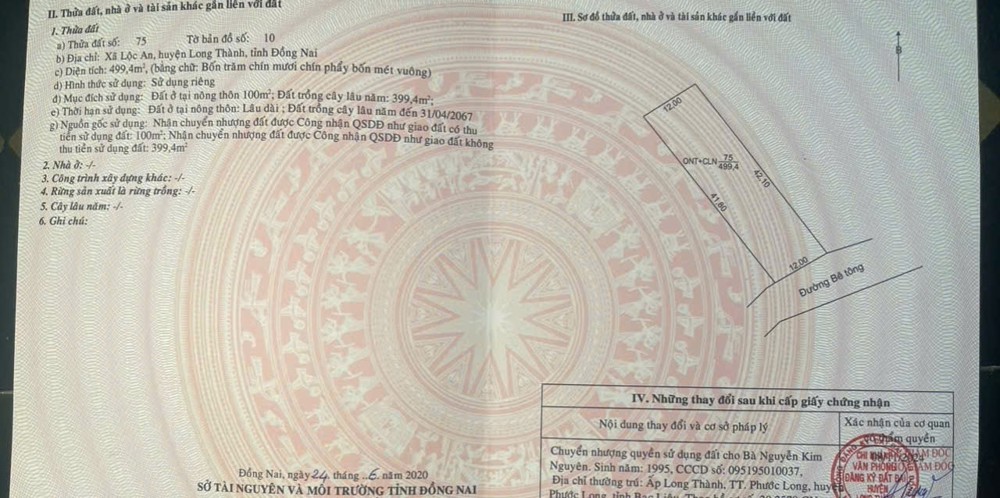 Siêu Hót Nhà Đẹp - Đầu Tư Sinh Lời - Chủ Cần Bán Nhanh Nhà Xã Lộc An, H. Long Thành, Đồng Nai