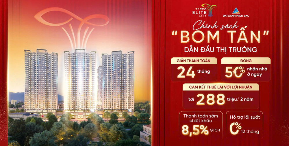 Tecco Elite City Tung Chính Sách “Bom Tấn” Dẫn Đầu Thị Trường