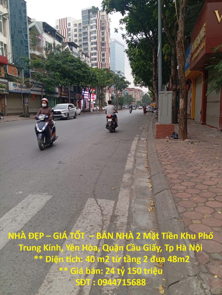 Nhà Đẹp – Giá Tốt – Bán Nhà 2 Mặt Tiền Khu Phố Trung Kính, Yên Hòa, Quận Cầu Giấy, Tp Hà Nội