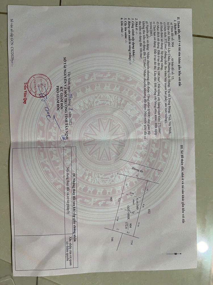 Chính Chủ Bán Đất Lộc Hưng – Tây Ninh