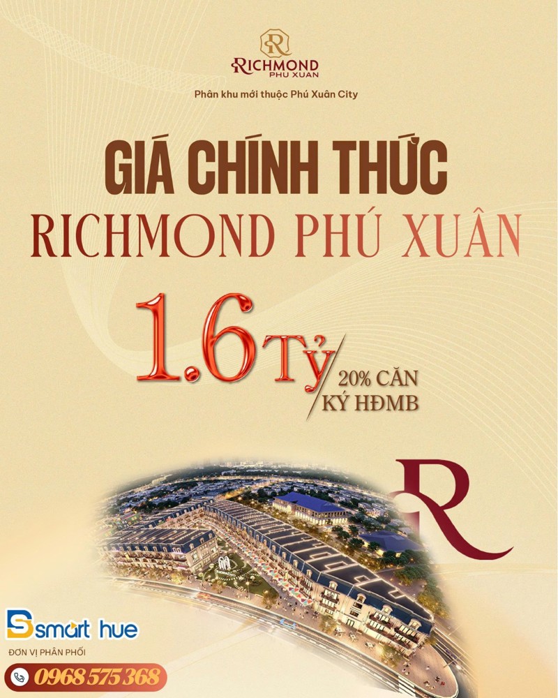 Công Bố Giá Chính Thức Richmond Phú Xuân