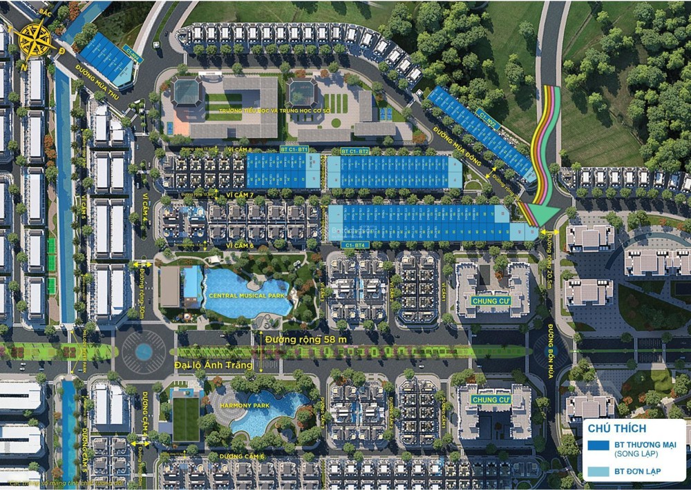 Mua 1 Được 2: Nhà Ở + Mặt Bằng Kinh Doanh Tại An Lạc Green Symphony