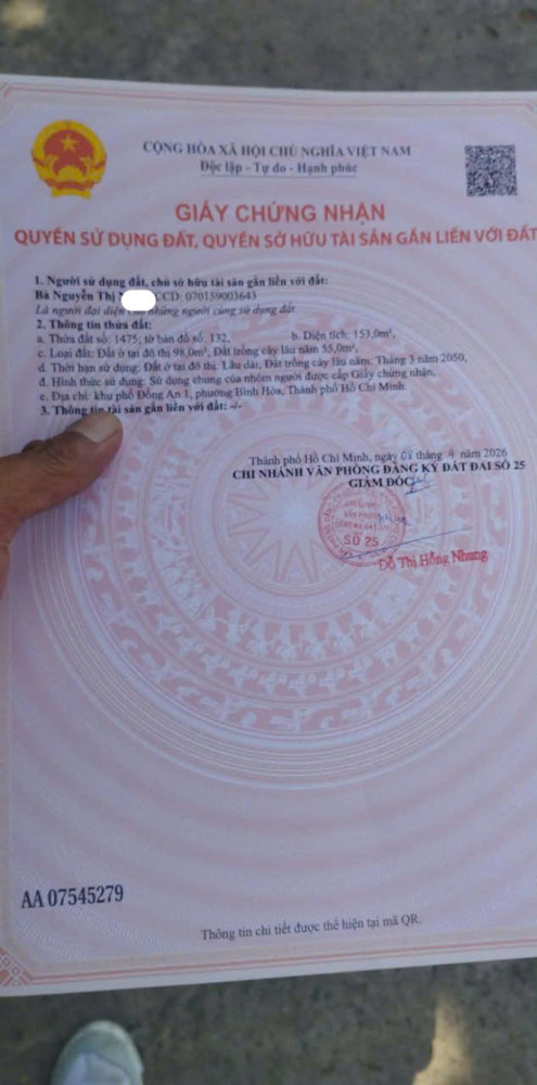 Cần Bán Nhà Đất Mặt Tiền Đường Bình Hòa 20 – Thuận An, Bình Dương